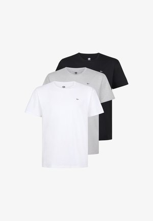 Petrol Industries, PLUS SIZE 3-PACK T-SHIRTS JOURNEY - T-shirt basique - white greymel black