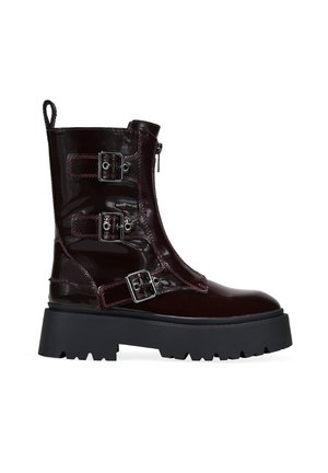 Botines con plataforma - burdeos