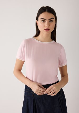 More & More MIT KONTRASTABSCHLÜSSEN - T-Shirt basic - sorbet rose