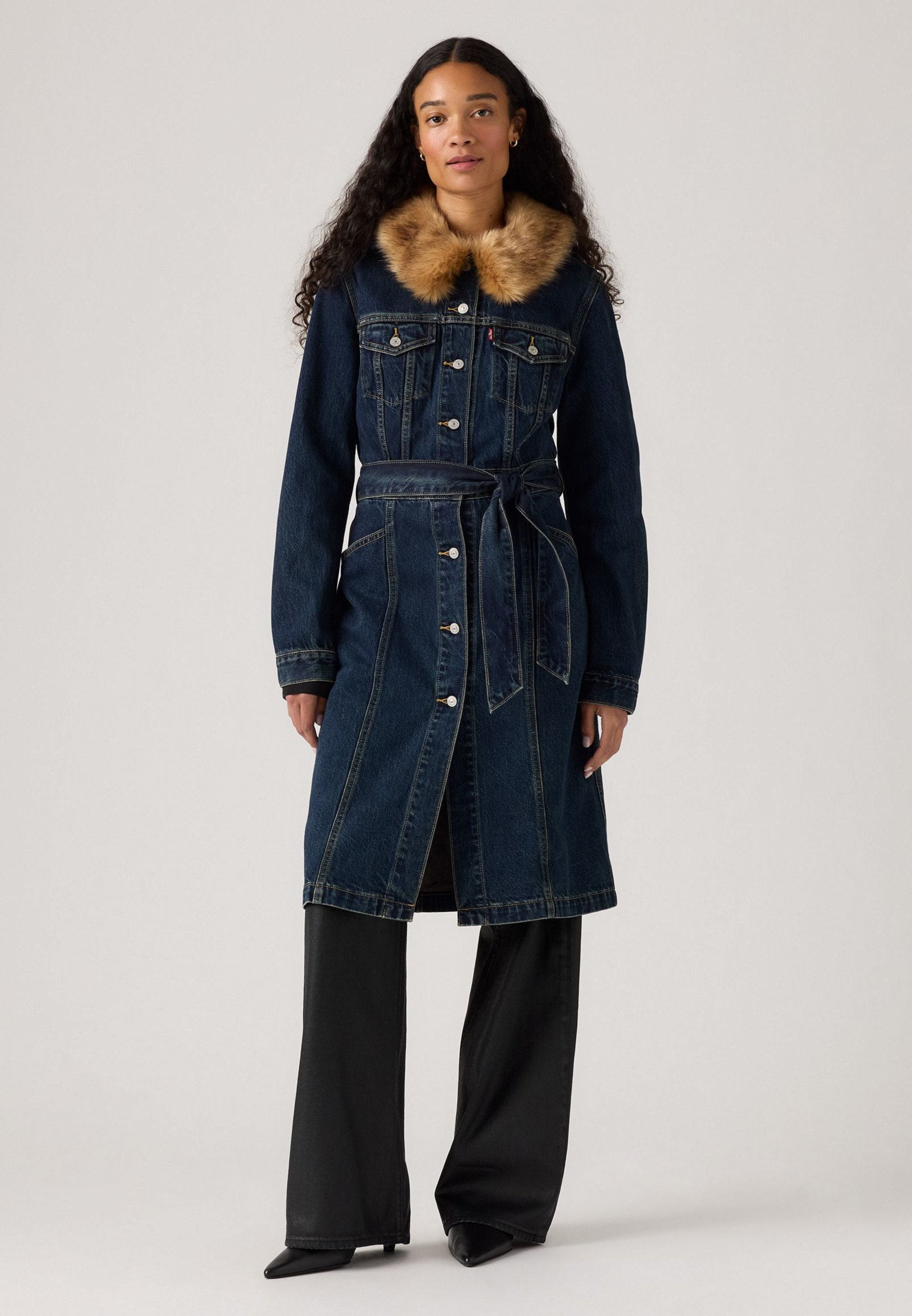 Levi's® MOB WIFE - Classic coat - Blue/dark-blue denim - Zalando.co.uk