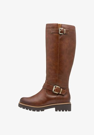 Marco Tozzi ELEGANTE - Bottes de cowboy / motard - cognac