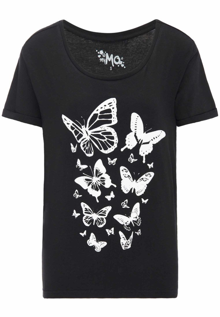 myMo T-shirt print zwart