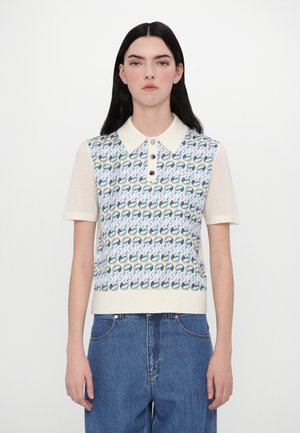 Tory Burch FRONT - Polo shirt - new ivory/blue lucky duck