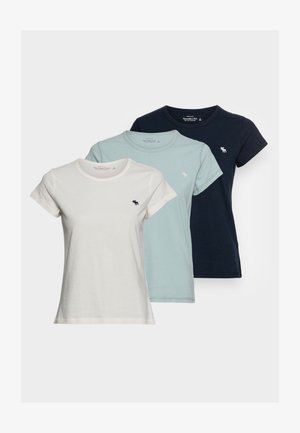3 PACK - T-shirt basic - ether/jet stream/navy
