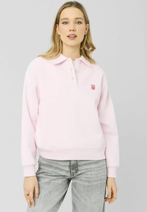 BRODÉ À COL - T-shirt à manches longues - rose pâle