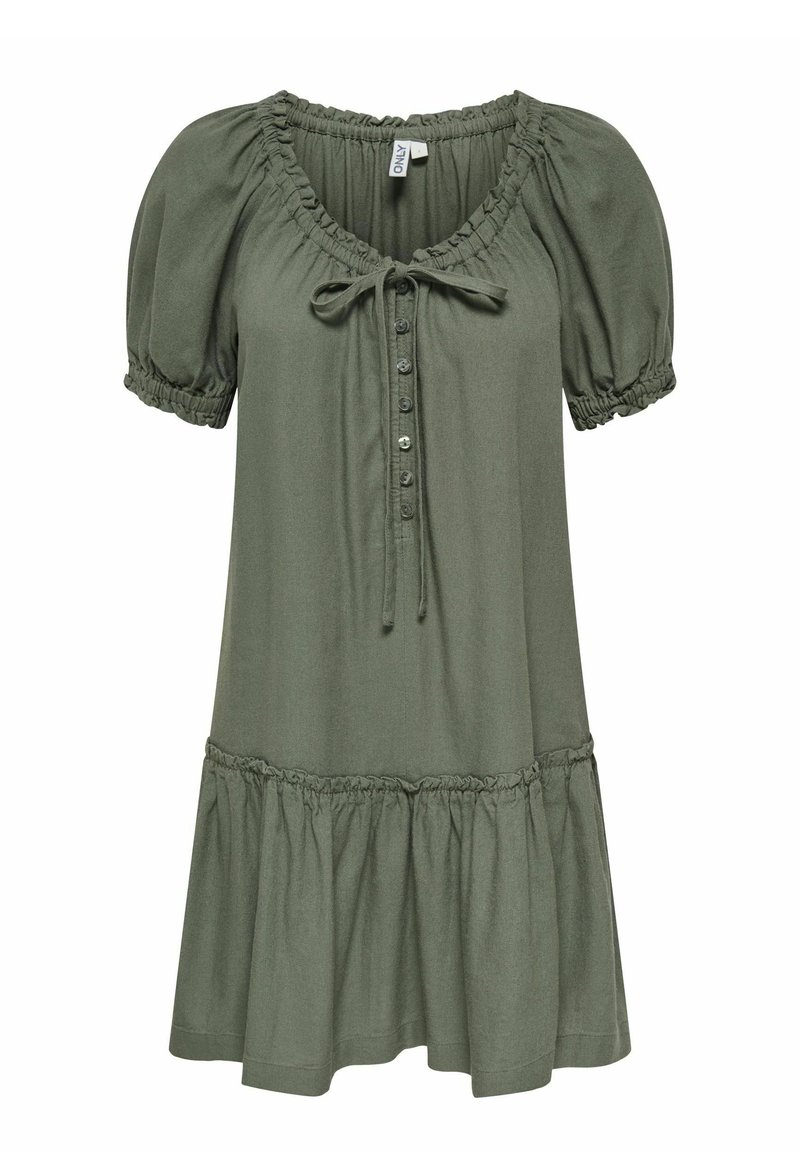 slim fit dress slacks Vacation Dress in Olive Green main image 0