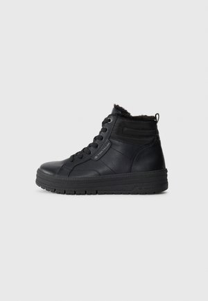 Platform ankle boots - black