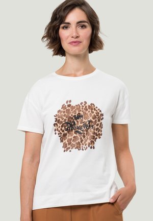 MIT GLITZERDRUCK - T-shirt z nadrukiem - white