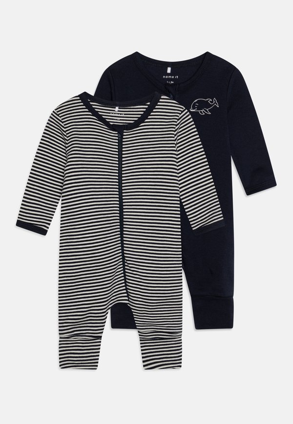 NBNNIGHTSUIT ZIP UNISEX 2 PACK - Pyjamas - dark sapphire