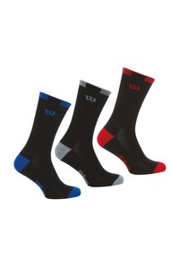Wilson LOT DE 3 PAIRES CREW  - Chaussettes de sport - noir