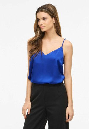 VILA TRÄGERTOP VIENNA RAVENNA V-AUSSCHNITT - Topper - victoria blue