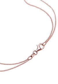 Doppelter Kettenanhänger aus Roségold mit strukturiertem Finish und einem Karabinerverschluss. Auffälliges, leichtes Design.