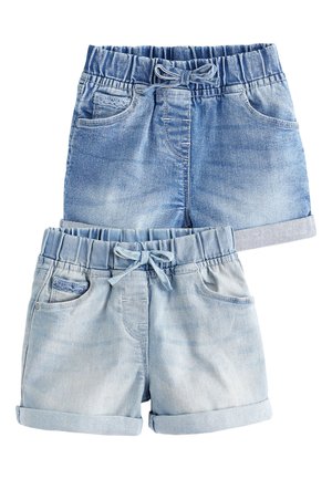 Next ELASTICATED WAIST 2 PACK - Jeans Shorts - denim dark wash