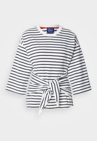 STRIPED BRETON TEE WITH SHAPING DETAILS - T-shirts print - blue/white