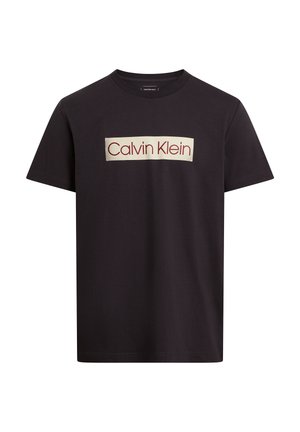 Calvin Klein Jeans LABEL PRINT TEE - Print T-shirt - phantom