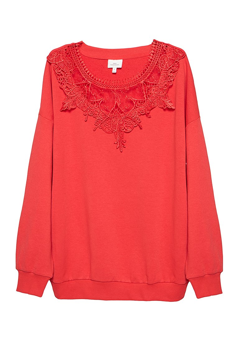 ONLY Carmakoma Sweater rood