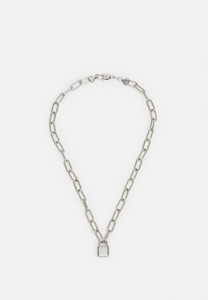 LOCKET LINK CHAIN NECKLACE UNISEX - Ketting - silver-coloured