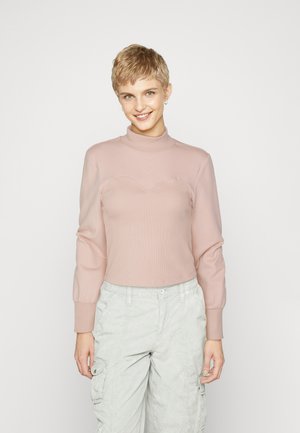 ONLY ONLCARI HIGH NECK SHORT  - Sweatshirt - rose smoke