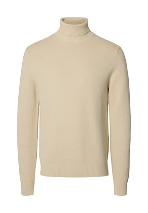 Selected, Turtleneck Cotton - Strickpullover - oatmeal