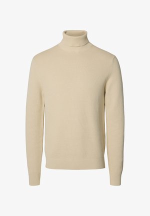 Selected, Turtleneck Cotton - Strickpullover - oatmeal