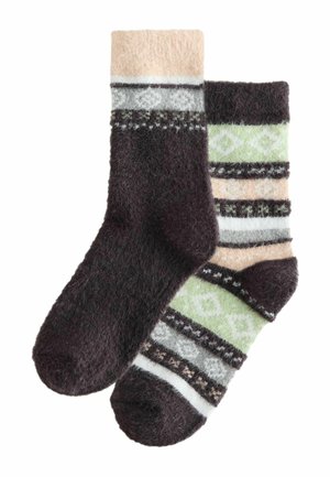 2 PACK  - Șosete - grey pastel fairisle