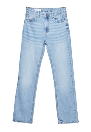 Stradivarius, D98 STRAIGHT-LEG VINTAGE EFFECT JEANS - Jean droit - mottled royal blue