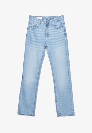 Stradivarius, D98 STRAIGHT-LEG VINTAGE EFFECT JEANS - Jean droit - mottled royal blue