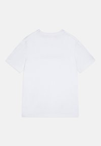 White cotton t-shirt with a classic crew neckline and short sleeves. Smooth texture with no visible patterns or accents.