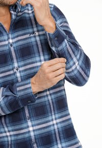 Lindbergh BRUSHED CHECKED  - Camicia - dk blue