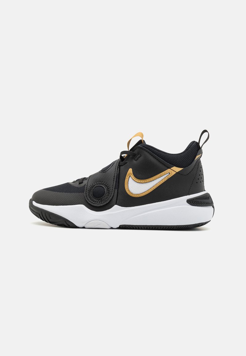 Nike Performance - TEAM HUSTLE D 11 UNISEX - Basketball shoes - black/metallic gold/white, Enlarge