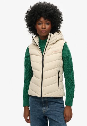 Superdry Waistcoat - pelican beige