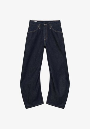 PULL&BEAR, LOW-RISE BARREL - JEANS - Wide Leg - dark blue