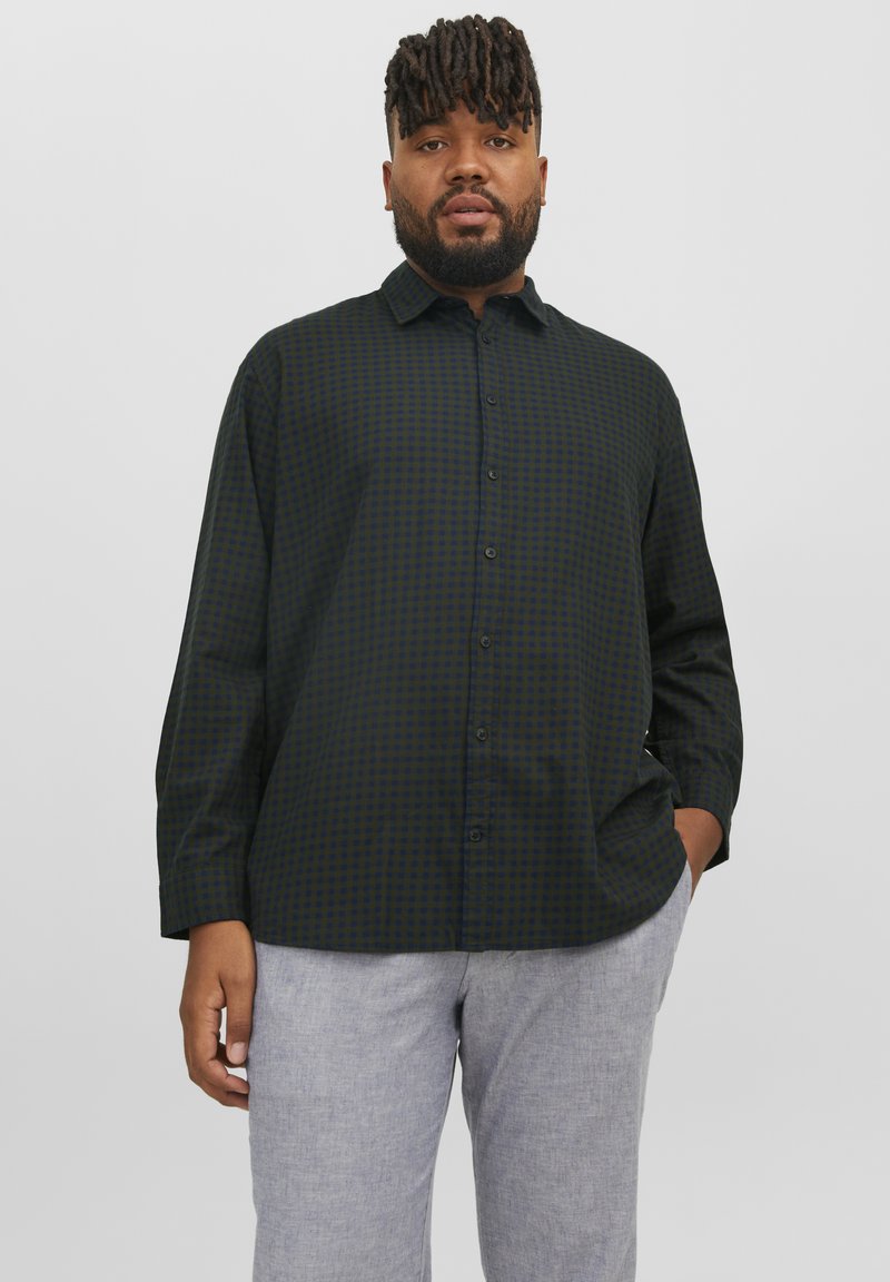 Jack & Jones JJEGINGHAM SHIRT - Camicia - forest night