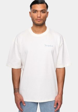 HEAVY EMBO  - T-shirts - coconut cream