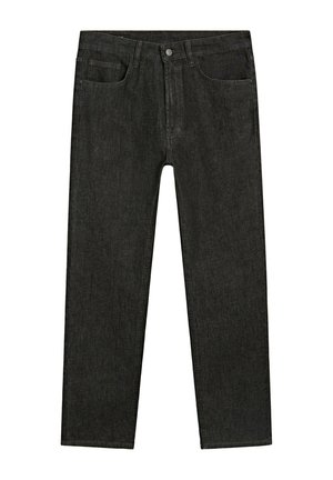 Massimo Dutti, LIGHTWEIGHT TAPERED FIT DESIZED JEANS - Jeans Straight Leg - black