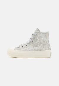 Converse - CHUCK TAYLOR ALL STAR LIFT PLATFORM BUTTERFLIES - Sneaker high - fossilized/egret Thumbnail-Bild 1