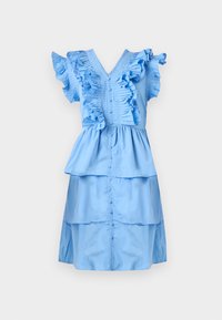 YAS YASRUNA RUFFLE DRESS - Cocktailkjole - della robbia blue/blå ...