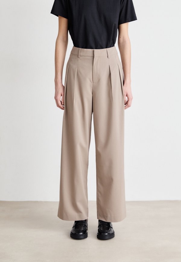 TAILORED WIDE LEG PANT - Stoffhose - taupe gray