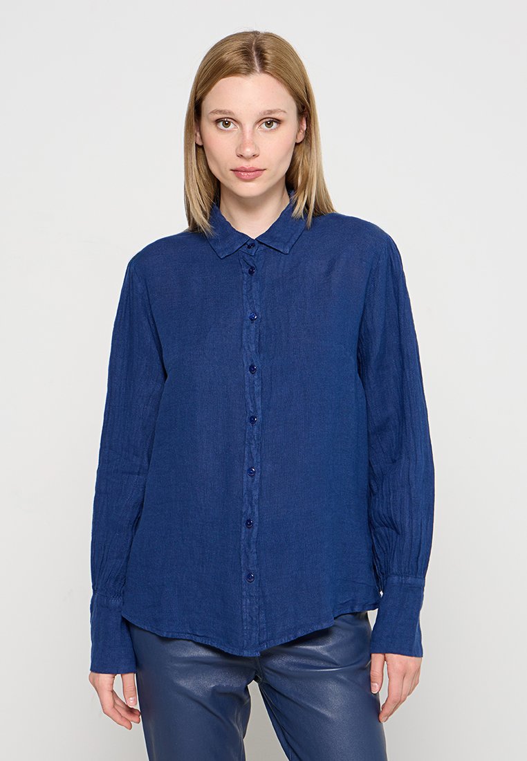 Stefanel Overhemdblouse blauw Stefanel Overhemdblouse blauw