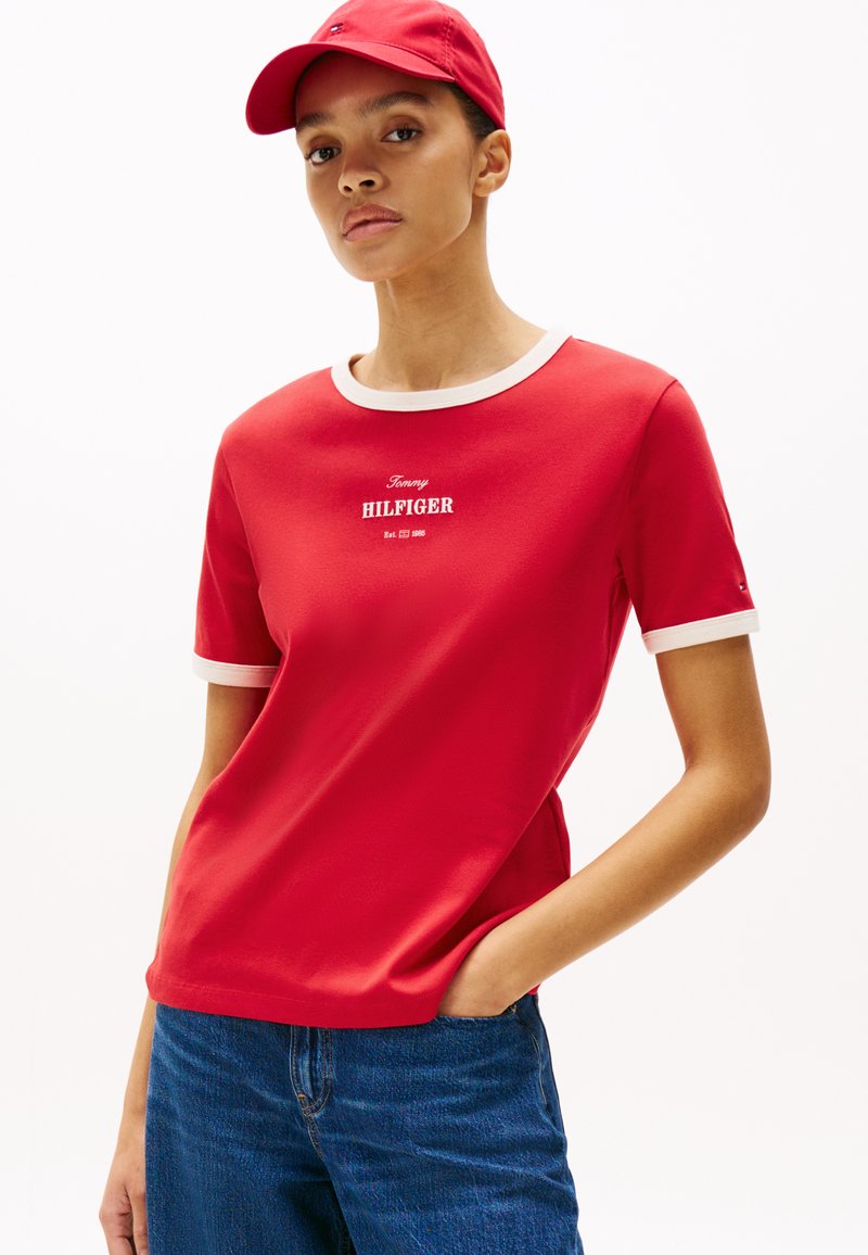 Tommy Hilfiger MONOTYPE - Print T-shirt - primary red