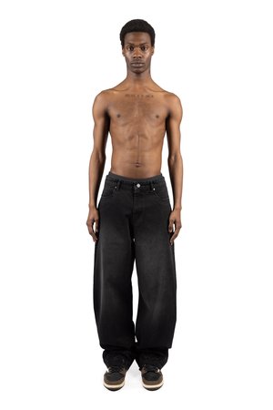 RHINESTONE UNISEX - Loose Jeans - denim black
