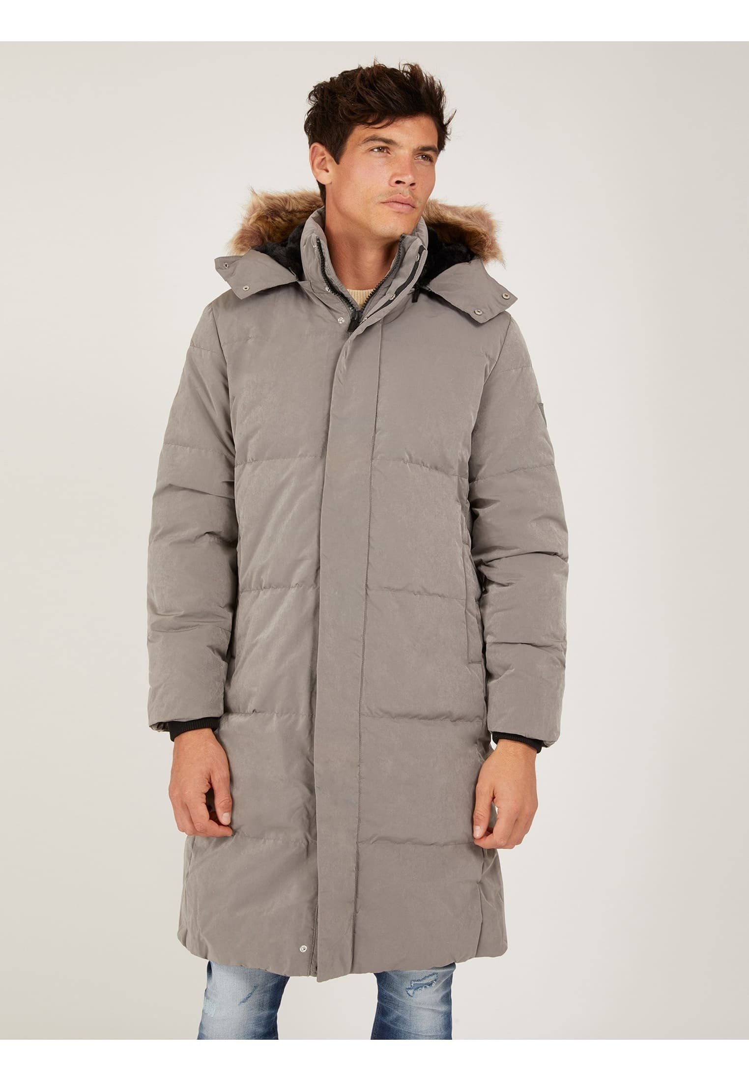 guess coat grey