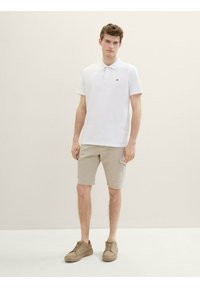 TOM TAILOR Shorts - beige structure print