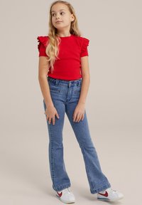 WE Fashion - T-shirt basic - red Miniatuurafbeelding 1