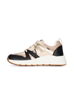 Sneakers laag - beige with black