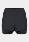 ESSENTIAL MID RISE RUNNING SHORTS WITH 2 IN 1 DOUBLE LAYER - Σορτς 2 σε 1 - black