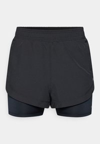 MID RISE RUNNING SHORTS WITH DOUBLE LAYER - Spordišortsid - black