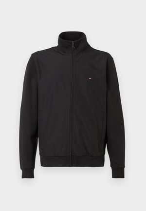 Tommy Hilfiger INTECHNO KNIT FLAG EMBROIDERY ZIP-THRU JUMPER - Kevyt takki - black