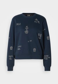 EMBROIDERED REGULAR FIT  - Sweatshirt - dark blue