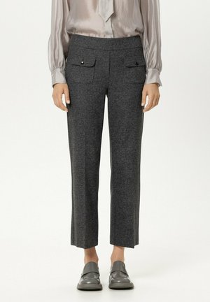 Luisa Cerano, LUISA CERANO BABYFLARE AUS PUNTO-MILANO - Trousers - anthracite